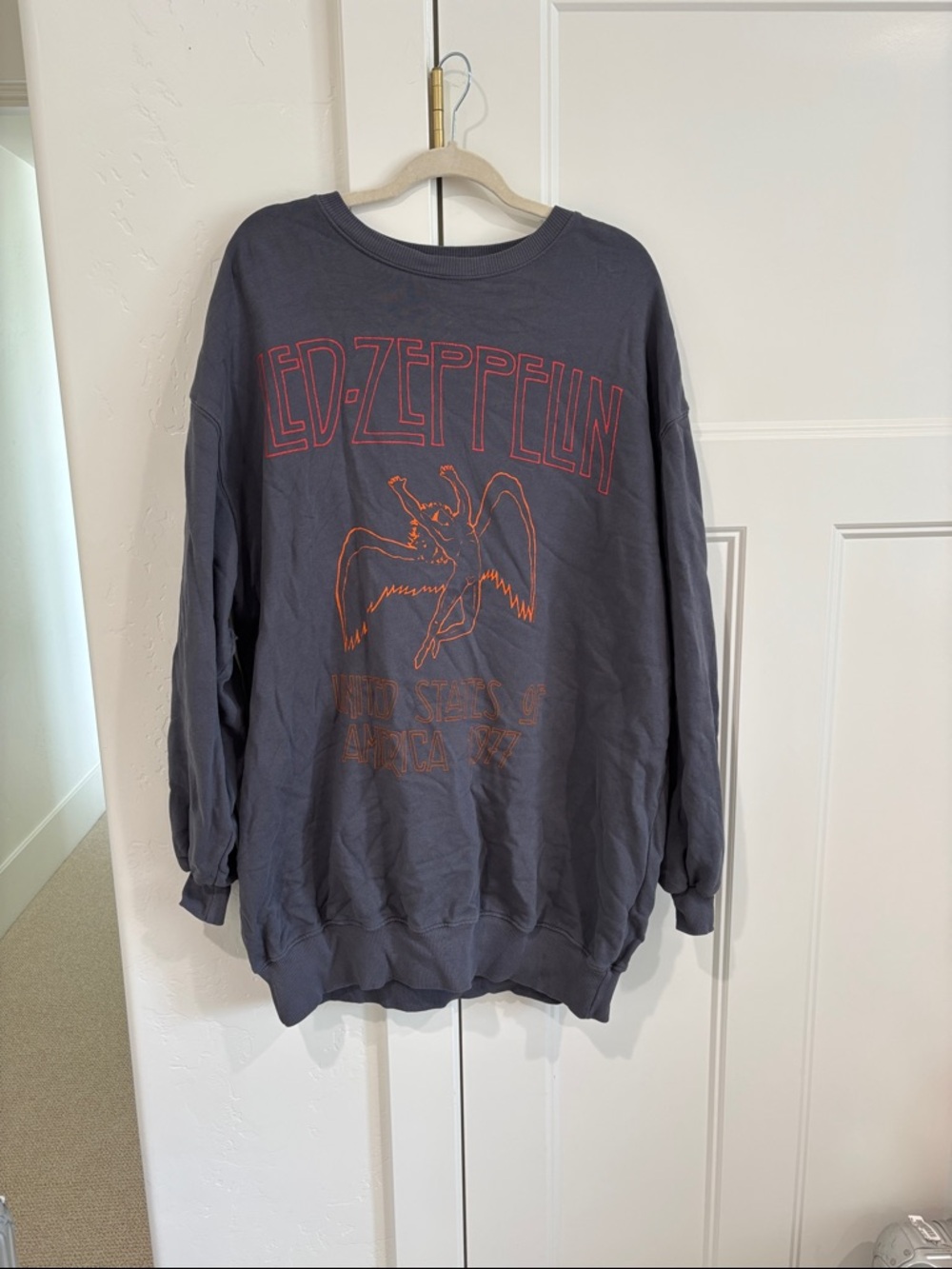 Led Zeppelin Graphic Crewneck Sweatshirt - Charcoal